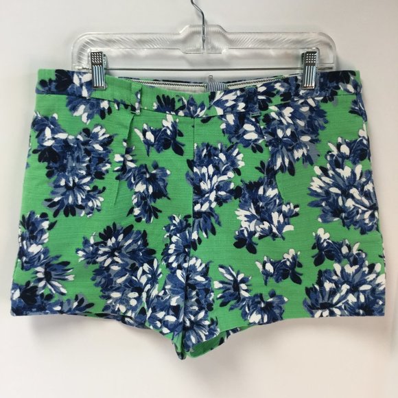 J Crew NWT floral print zipper shorts Size 14 - Picture 1 of 5